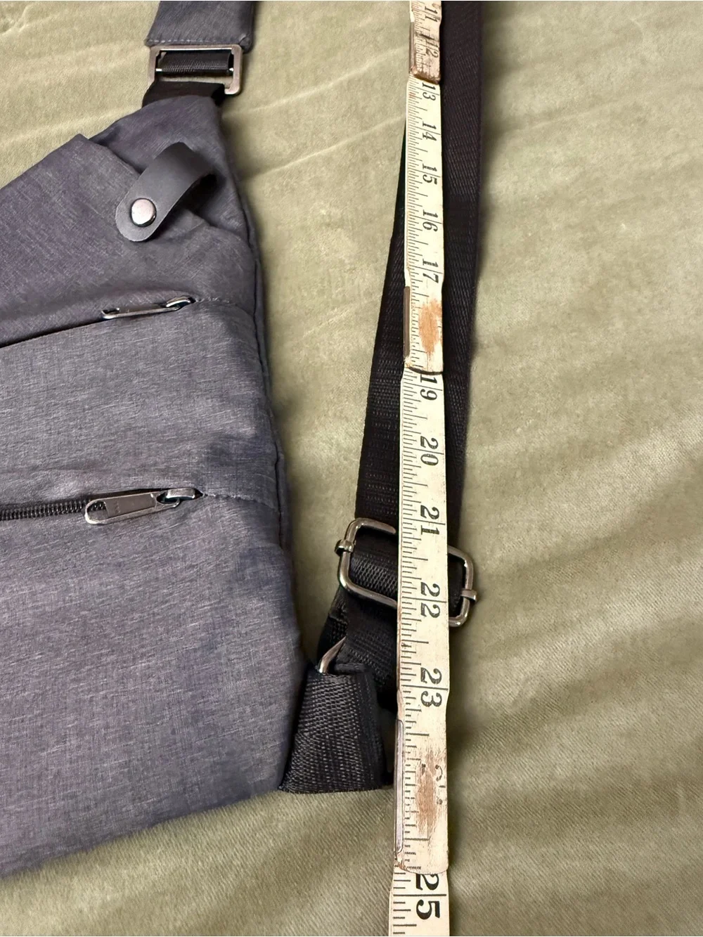 Wander+ Men's Gray Crossbody Sling Bag - Minimal Daily Carry #OSP